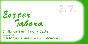 eszter tabora business card